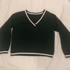 Forest Green V-neck top